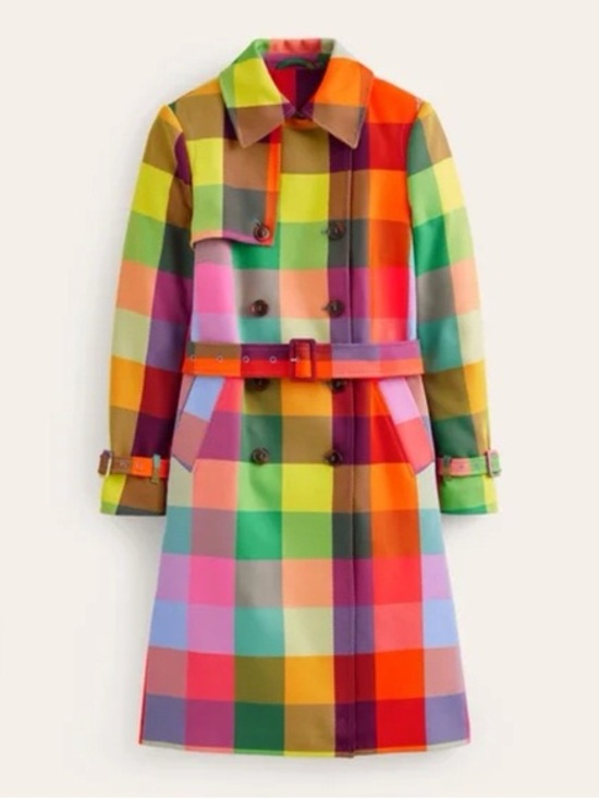 Boden Jackets & Blazers - NWT Boden Neon Belted Trench Coat
